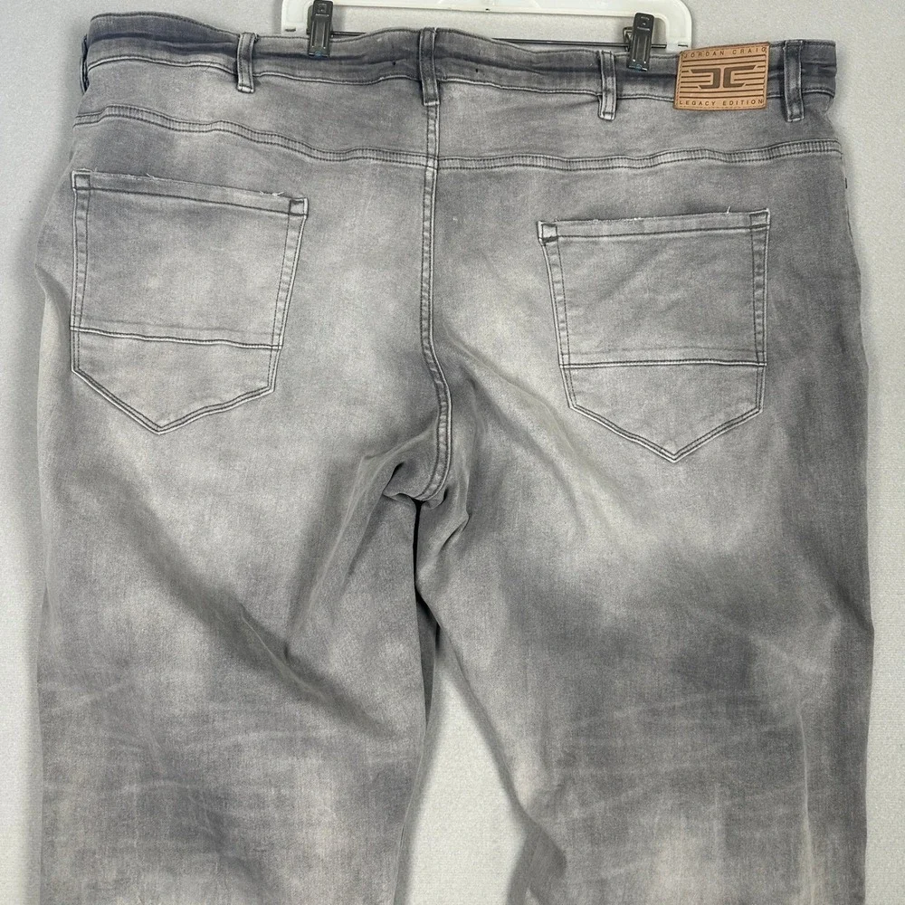 Jordan Craig Legacy Edition Jeans Aaron Grey Slim Fit Stretch Mens 50x32 JA300RX
